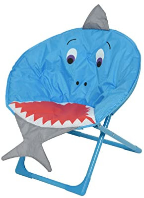Kaemingk Kids Shark Moon Chair Foldable Camping Garden Chair Portable Seat 50kg Capacity (841066)