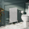 Go Bathrooms Pinta Horizontal Grey Radiator 600 x 408mm Flat Panel Horizontal Anthracite Double Wall Mounted Slim Designer Radiator