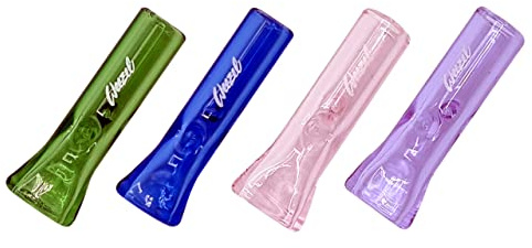 Weezel Glas-Filter 4er Set | Bunte Glas Tips zum Eindrehen | 4 bunte Glasmundstücke 3,5 x 0,7 cm| Wiederverwendbar Joint Tips | Zigarettenfilter Filter Tip (Bunt)