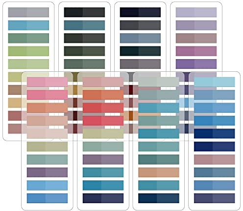 TIESOME 1600 PCS Index Haftnotizen Tabs, 80 Farben Kleber beschreibbare Seite Marker Set Flaggen Index bunte dünne Kunststoff-Klebestreifen Haftnotizen Ästhetische Seite Marker (1600 Stück Farbe)