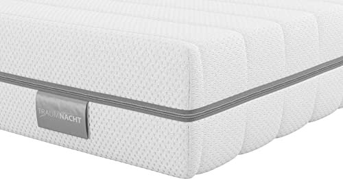 Traumnacht Matelas orthopédique en Mousse Froide 7 Zones, dureté H4 (Ferme), Convient aux Personnes jusqu'à 150 kg, certifié Öko-Tex, 80 x 200 cm, Hauteur 16 cm, fabriqué Selon Les Normes de qualité