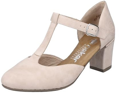 Rieker Damen Halbschuhe 41087-31 rosa Gr. 39
