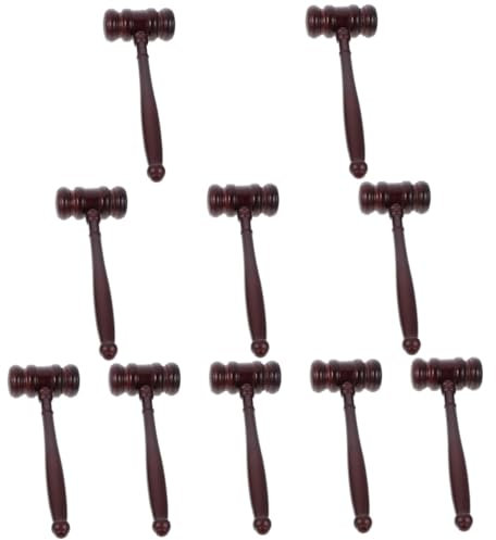 EXCEART 10 Piezas Subasta Martillo Juez Martillo Juez Mazos Martillo Juez Golpeando Martillo Para Juez Adorno De Juez Subasta Martillo Ley Cosplay Niño Decoraciones De Madera