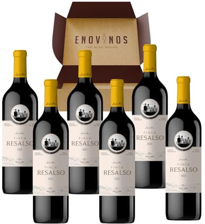Vino Finca Resalso - x6 Botellas Vino Tinto 100% Tempranillo 75 cl - Mejor Selección ENOVINOS