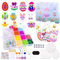 Wzone Bügelperlen Set für Kinder Ostern, 4200 Stück Steckperlen 5mm mit Aufbewahrungsbox, Bügelperlen Platten 12 Oster-Muster DIY Puzzle Set Kreative Geschenk Ostereier für Mädchen Jungen