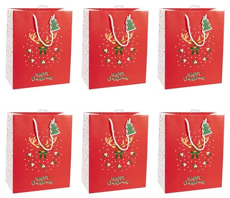 Clairefontaine X-29502-2Cpack 6 Geschenktaschen Excellia 26,5x14x33cm Xmas