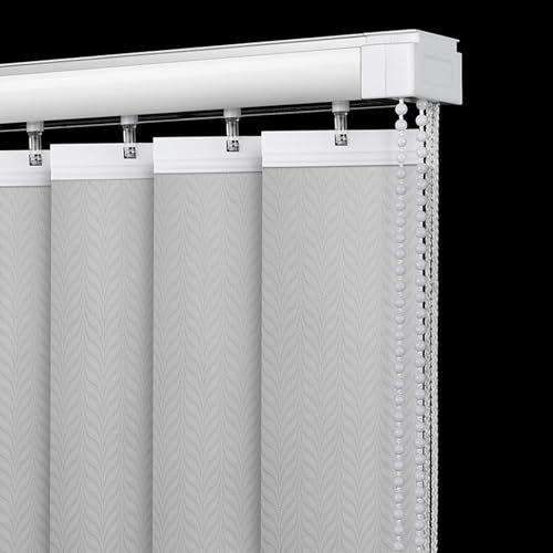 FENGSHOUU Vertikaljalousie Schiebegardine 89 mm Lamellenvorhang,Raumverdunkelnd Komplettset Jalousie,Blickdicht lichtdurchlässig,für Tür Fenster,Inklusive Montagematerial,Breite×Höhe (130cm x 140cm)