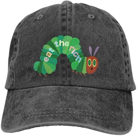 Baseballkappe Hip Hop Sonnenhut Eat The Rich Hungry Caterpillar Baseballkappe Männer Hüte Frauen Visierschutz Snapback Caps Geburtstagsgeschenk für Männer Frauen