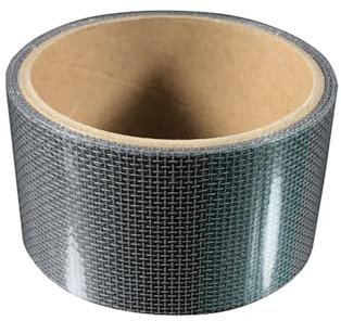 1 cinta de reparación de mosquitera, 5 cm x 5 m, cinta autoadhesiva para reparación de ventanas, puertas, ventanas, cortinas (gris)