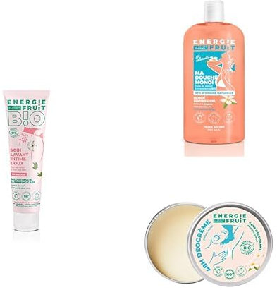 Energie Fruit - Routine Hydratante Clean Full Body - 100/100 sur les Apps de Notation - Corps - Soin Lavant Intime + Gel Douche Monoi + Déocrème 48H - 3 produits - Tous types de peaux