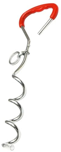 DRESSOOS Hundepflöcke aus Metall spiralförmiger Hundebodenanker Pfähle Heavy Duty für Hund hundegurt hundelaufband Haustier Hundeleine Pflock Hundeschraube im Boden Schnüren der Hund Leinen