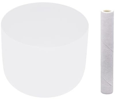 Kristall Gefrostet Klangschale 8 Zoll Kristallklangschale Für Herzchakra für Frieden Chakra Heilung und Achtsamkeit Yoga Meditation 153 Mm