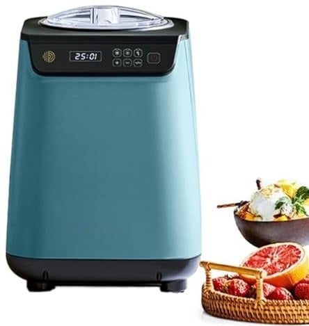 Machine à crème glacée 135 W, sorbetière entièrement automatique de 1,2 L avec écran LCD et minuterie, machine à yaourt glacé Gelato Sorbet pour snack-bars/réunions de famille/restaurants/cafés