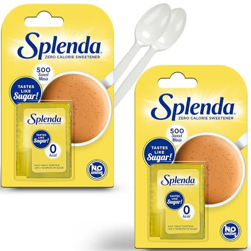 Splenda Sweet Minis Sweetener Tablets | Zero Calorie Sucralose | 1000 Count (2 x 500) | Sugar-Free & Pocket-Sized | Includes Reusable Tea Spoon | Perfect for Tea & Coffee | Sweetener