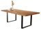 Liadomo Esstisch Paris - Moderner Industrial Tisch aus Massivholz - 30mm Tischplatte Geölt - Unikat - Handgefertigt & Made in Europe (U-Gestell Metall, 80 x 120 x 76 cm)