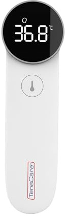 TensCare DigiTemp Multimode Infrarot Thermometer für Kinder, Erwachsene und Objekte, präzise und schnell, LED-Anzeige, Speicherfunktion, sicher und hygienisch mit Celsius/Fahrenheit Schalter