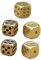 CIYODO 5St Würfel aus reinem Kupfer lichtwürfel Spielwürfel-Requisiten 6d Würfel kleine Würfelstütze RPG-Würfel kleine Spielwürfel Würfel-Requisitenspielzeug reines Kupfer