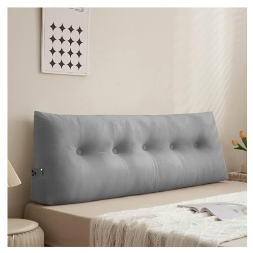 CJJZFO Rückenkissen, Lesekissen für Bett und Sofa, Wand Keilkissen für Nacken, Schulter, Rücken und Lendenwirbelstütze, mit Waschbarem Bezug(Dark Gray,100 * 40 * 12cm)