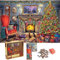 Adventskalender 2024 Puzzle, 24 Adventskalenderboxen, Weihnachtsbaum, Weihnachtsdekoration, Erwachsene, 24 Puzzleboxen für Countdown bis Weihnachten Dekoration (A)