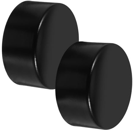 jojofuny 2 Pcs Handrail End Caps 50mm Stainless Steel Black Stair Rail End Caps Dustproof Cover for Home Office Commercial Use