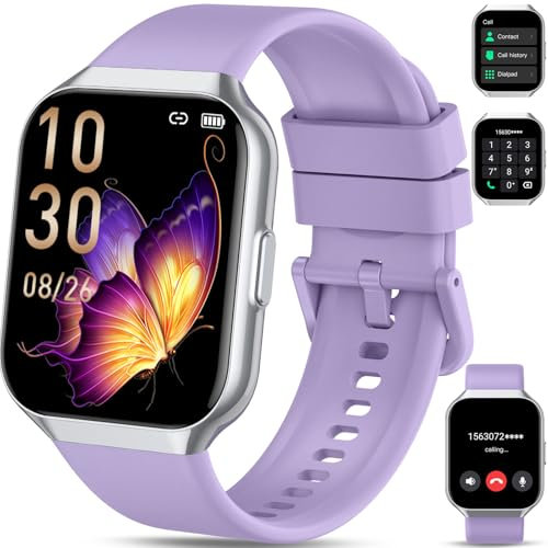 Smartwatch Uomo Donna, 1.96 Orologio Smartwatch con Effettua o Risposta Chiamate, 110+ Sportive Smart Watch con Contapassi/Sonno/Cardiofrequenzimetro, Impermeabil IP68 Fitness Tracker per Android/iOS