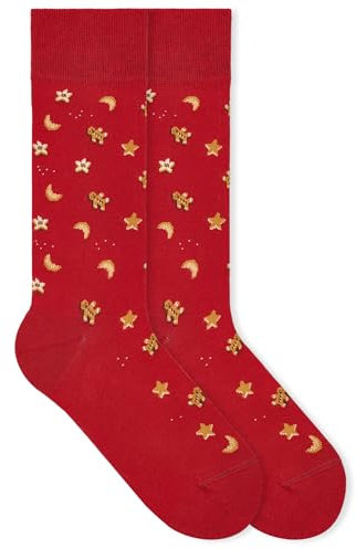 von Jungfeld - 1er Set Motiv Socken mit Cookie Scarlett Red Icon - Bunte Socken in Gr.39-42