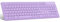 LeadsaiL Teclado Inalámbrico QWERTY Español Teclado USB Ergonómico de Tamaño Completo, Teclado Numérico Teclas, 12 Accesos Directos Multimedia para Windows Mac PC Ordenador Portátil-Violeta