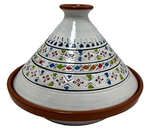 Tajine in Terracotta XL 32cm – Autentica Pentola Etnica Marocchina/Tunisina con Ebook Gratuito 0212242001