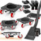 Kit de Transporte de Muebles con Función Parking - Carrito con Estabilizadores,Placa de Acero al Carbono Reforzada,Capacidad 500kg,Colocación Segura y Estable a Largo Plazo de Muebles Pesados (Negro)