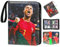COQOYO Fußball Sammelalbum 4 Taschen Fussball Sammelkarten Album mit Reißverschluss Tragegriff und 50 Hüllen, 400 Karten Sammelmappe Sammelheft Sammelbuch, Sport Karten Heft Mappe Buch Ordner