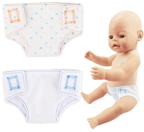 IKOPFLN 2 Pezzi Pannolini bambola, pannolini bambole, pannolini per bambole, bambola con pannolino da cambiare, Accessori per Bambolotti 30-43cm, B