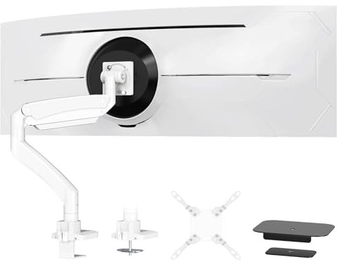 PUTORSEN - Supporto per monitor Ultrawide 22-57 pollici, regolabile in altezza, fino a 27 kg, VESA Max fino a 200 x 200 cm