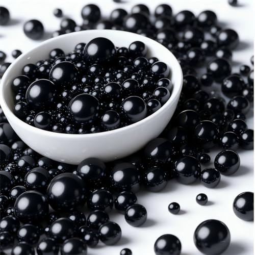 Edible Sprinkles 100g | Edible Sprinkles for Cake Decorating, Cookies & Cupcakes | Edible Mother's Day Heart Sprinkles for Wedding, Birthday & Dessert Toppers (Black Pearl)