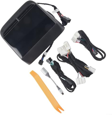 ComfyHarbor Écran de divertissement arrière pour Tesla Model 3/Y 2019-2024 - Écran tactile HD de 10,1 avec contrôle de la température, éclairage ambiant, sans fil et 3 ports USB (noir, 32 Go + 2 Go)
