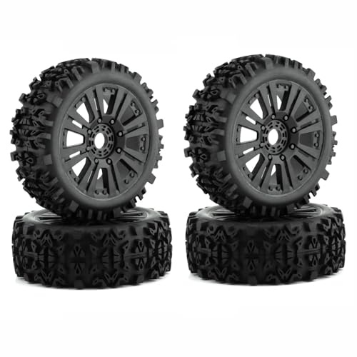 Ferngesteuerte Autoreifen Kompatibel Mit HSP RC 4 Stück 1/8 RC Buggy Reifensteg Kruste Kleiner Stift 17 Mm Mutter Mittelweich Lang Verstärkte Nabe High-Grip-Reifen