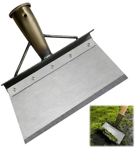 Chuanhylis Pala di Pulizia Multifunzionale, Raschietto per Erbacce, Pala per La Pulizia Del Giardino, Senza Maniglia per Diserbo, Giardino, Rimozione Del Ghiaccio (23CM)