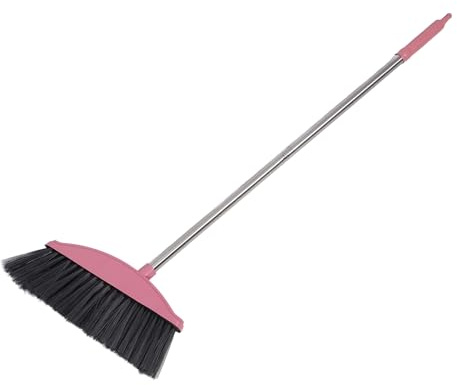 SHERCHPRY Stainless Steel Floor Cleaning Broom with Plastic Handle, Small Size and Convenient Storage, for Yards and Industrial Spaces, Sturdy Hard Broom for Home Cleaning Assorted Style