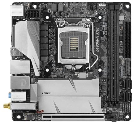 scheda madre Scheda madre Z490 MINI-ITX Fit For ASEOCK Z490M-ITX/ac LGA 1200 DDR4 M.2 Supporta CPU I9-10900K I5-10500T I3-10100 I7-10700