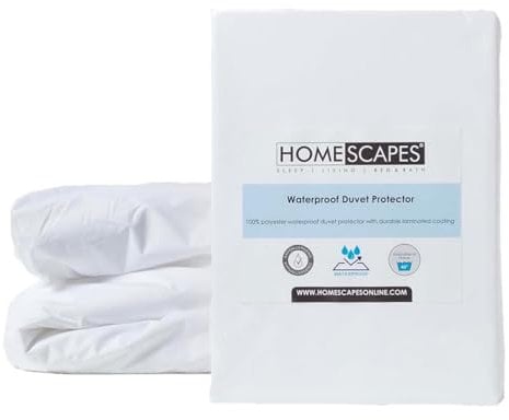 HOMESCAPES Wasserdichter Bettbezug 260x220 cm, Bettdeckenschoner wasserdicht, hypoallergen & waschbar