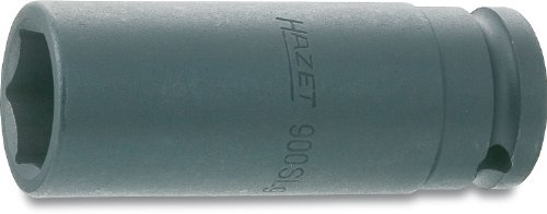HAZET Kraft-Steckschlüsseleinsatz 900SLG-27, 1/2 Zoll (12,5 mm) Vierkant | 1/2 Zoll (12,5 mm) Vierkant hohl, Antrieb 1/2 Zoll (12,5 mm) Vierkant hohl, Abtrieb Außen-Tractionsprofil Sechskant, SW 27 mm