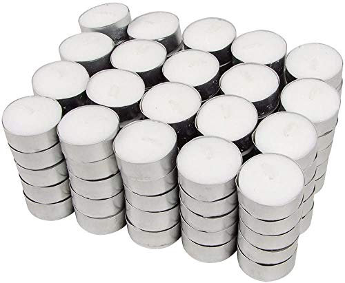 Hillfield® 600 Premium -Teelichter im Alubecher, Brenndauer 4 Stunden, Weiß, mit Gütezeichen