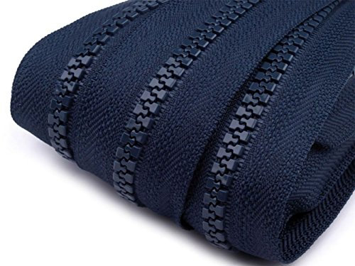 Kunststoff-Reißverschluss 10m endlos Profil 5mm, Farbwahl - Profilreißverschluss, Farbe:330 dunkelblau