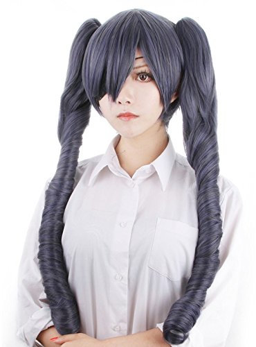 LanTing Cosplay Perücke Black Butler Ciel Gray Lange Perücke Styled Frauen Cosplay Party Fashion Anime Human Costume Full wigs Synthetic Haar Heat Resistant Fiber