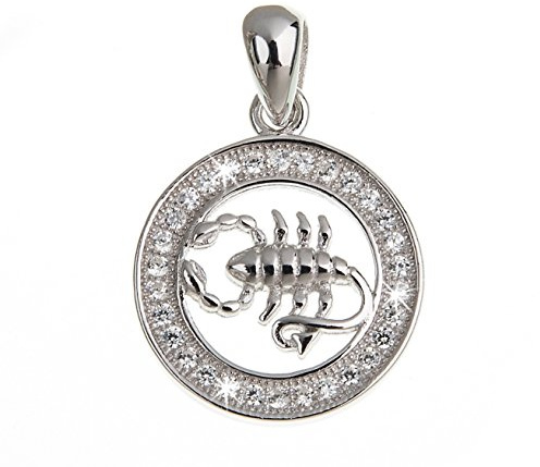 Silberketten Store Anhänger Sternzeichen Skorpion 925 Silber mit Zirkonia