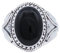 Ring 925 Silber Onyx schwarzer Stein Edelstein echt Silber Damen Sterling Silber Geschenk (MRG-131-03-(62))