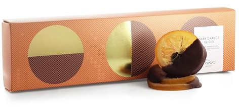 Friars Premium Chocolate Coated Candied Orange Slices, 335 g Sharing Pack | Sweet segments dipped in rich Belgian dark cocoa, an indulgent after-dinner favourite, vegetarian, for gifting & occasions