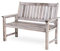 VonHaus Grey Garden Bench - 2 Seater Bench for Garden, Patio & Terrace Outdoor Seating - Hardwood Bench w/ Teak Oil Coating - 120cm Wide Wooden Bench