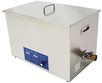 CGOLDENWALL 30L Commercial Ultrasonic Cleaner Ultrasonic Parts Cleaner Stainless Steel Professional Ultrasonic Jewelry Cleaning Machine with Heater Multi Frequency for Metal Parts (30L 80KHZ)