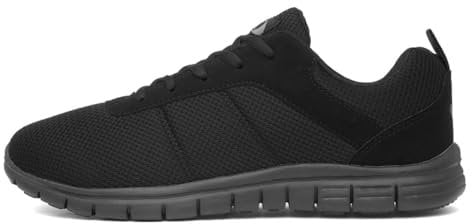 Mens Black Lace Up Trainer - Size 7 UK - Black