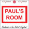 PWDirect Paul's Room Personalise Me Custom Bedroom Door Sign 150mm x 100mm .STICKER/SAV - WHITE BACKGROUND
